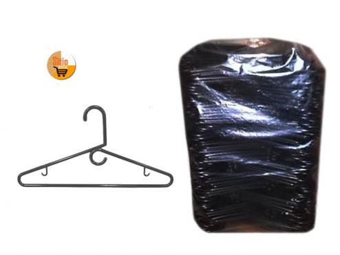 Gancho Plastico Negro Para Colgar Ropa Bulto X 200 Unidades